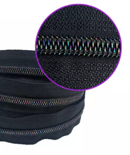 Load image into Gallery viewer, Iridesence # 5 Zipper Tape with Black Tape.