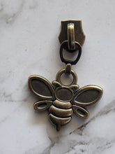 Load image into Gallery viewer, Bee Zipper Pull Number 5 , hand bag, Bag charms, Bagware By Jodi Ann