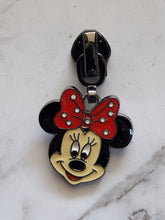 Load image into Gallery viewer, Enamel Girl Mouse Zipper Pull Number 5 , hand bag, Bag charms, Bagware By Jodi Ann