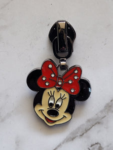 Enamel Girl Mouse Zipper Pull Number 5 , hand bag, Bag charms, Bagware By Jodi Ann