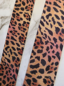 Leopard Print Seat Belt Webbing, bag straps, dog collars,