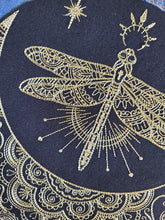 Load image into Gallery viewer, Mehndi Magic Dragonfly Crescent Moon