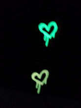 Load image into Gallery viewer, Drippy Heart Beanie, embroidery hat, glow in the dark, party beanie,