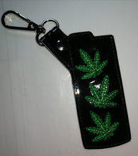 Load image into Gallery viewer, Marijuana Leaf Lighter Holder with clasp