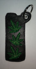 Load image into Gallery viewer, Marijuana Leaf Lighter Holder with clasp