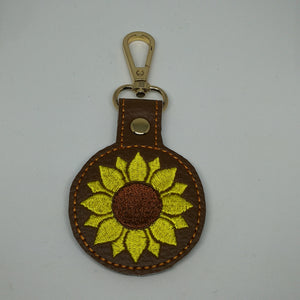 Sunflower Bag / Key Tag ( Fob )