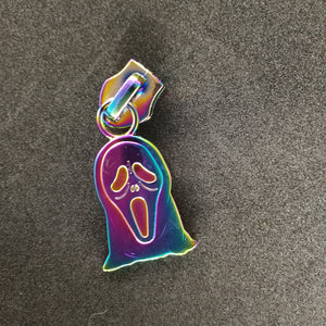 Scream Face Rainbow Zipper Pulls