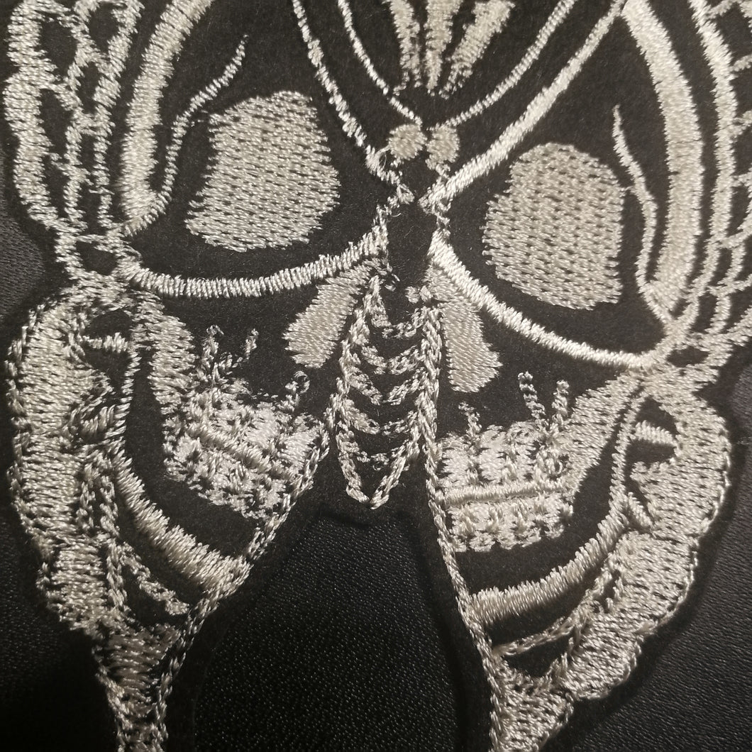 Death Moth Iron On Patch / Skull Moth