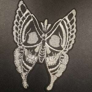 Death Moth Iron On Patch / Skull Moth