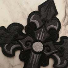 Load image into Gallery viewer, Large Cross embroidered iron on patch