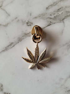 Leaf Zipper Pull #5, Marijuana Leaf , hand bag bag hardware