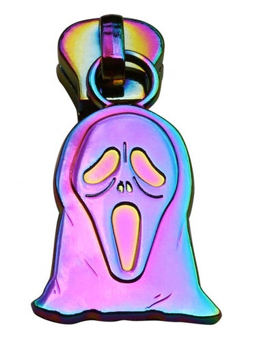 Scream Face Rainbow Zipper Pulls